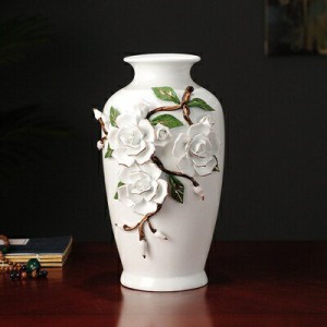 VA14-1花瓶 かびん 花器 花入れフラワーベース インテリア 雑貨 花柄 陶器