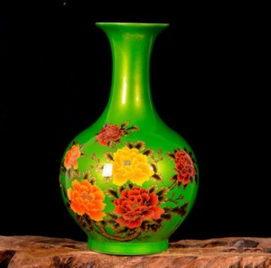 VA74花瓶 かびん 花器 花入れフラワーベース インテリア 雑貨 花柄 陶器