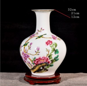 VA77-4花瓶 かびん 花器 花入れフラワーベース インテリア 雑貨 花柄 陶器