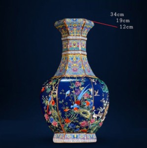 VA66-6花瓶 かびん 花器 花入れフラワーベース インテリア 雑貨 花柄 陶器