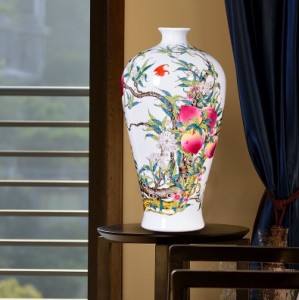 VA70-4花瓶 かびん 花器 花入れフラワーベース インテリア 雑貨 花柄 陶器
