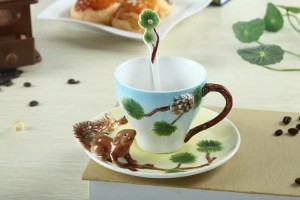 ティー・コーヒーカップセット カップ＆ソーサー2客セット 陶磁器