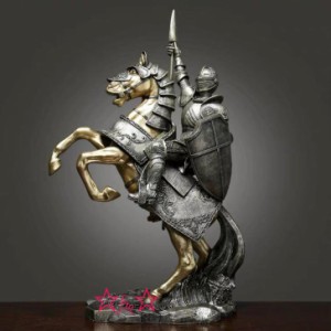 中世騎士 装飾品 騎士像ナイト インテリア置物 中世ヨーロッパ騎馬像甲冑鎧 洋風雑貨