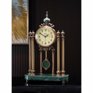 アメリカ式 復古置時計 高級置物 静音置時計 大理石