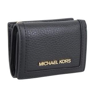 マイケルコース 財布 レディース 三つ折り財布 アウトレット レザー ブラック D35F3GTVD0L-BLACK MICHAEL KORS