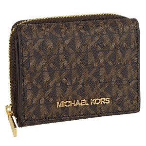 マイケルコース MICHAEL KORS ショップ袋付き  三つ折り財布 アウトレット d35h9gtvz5b-brown レディース 女性 プレゼント ブランド ギフ