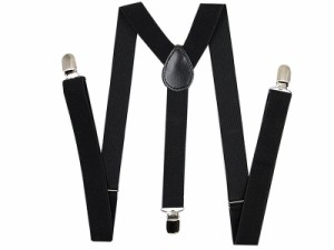 メンズファッション ビジネス 正装 カジュアル 調節可能 Y型サスペンダー/幅2.5cm #ブラック 送料込