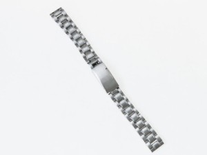 汎用 ステンレス製 腕時計 ベルト ブレスレット バンド Dバックル 交換用 16mm#シルバー 送料込