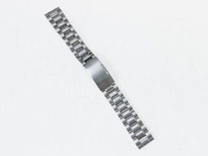 汎用 ステンレス製 腕時計 ベルト ブレスレット バンド Dバックル 交換用 19mm#シルバー 送料込