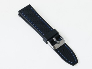 アウトドア スポーツ ファッション 腕時計 交換用 シリコン製 ブラック バンド ベルト 20mm#ブルー 送料込