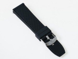 アウトドア スポーツ ファッション 腕時計 交換用 シリコン製 ブラック バンド ベルト 24mm#ブラック 送料込