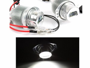 BMW E90 E91 前期 LED 20W ホワイト エンジェルアイ/イカリング/3シリーズ/キャンセラー付/ヘッドライト/フォグランプ 送料込