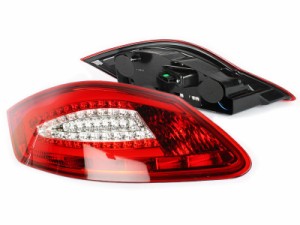 ポルシェ 987 ボクスターケイマン 2005-2008用 LED レッド×クリア テールランプ リアライト テールライト 送料込