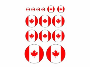 自動車 飾り 装飾 シール ステッカー 国旗模様 円形 #カナダ国旗 送料込