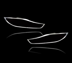 ジャガーXE X760用 2016+ クロームメッキ フロントランプリム ヘッドライト トリム ヘッドランプリム ベゼルカバー 送料込