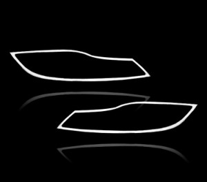 ジャガーXF X260用 2016+ クロームメッキ フロントランプリム ヘッドライト トリム ヘッドランプリム ベゼルカバー 送料込