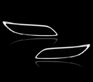 マツダ6 アテンザ用 2005-2008 クロームメッキ フロントランプリム ヘッドライト トリム ヘッドランプリム ベゼルカバー 送料込