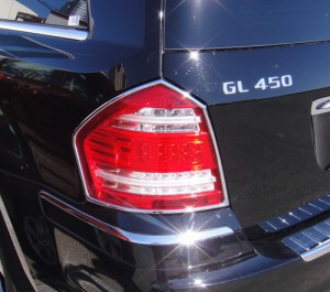 メルセデスベンツ GLクラス X164 SUV用 2006-2012 クロームメッキ テールランプリム リアランプリム テールライト トリム ベゼルカバー