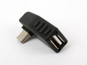 Mini USB to USBメス OTGオス データ転送/右向き 送料込
