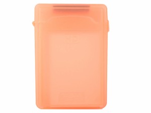 3.5インチ ハードディスク 保護ケース ボックス 収納箱 #オレンジ 送料込