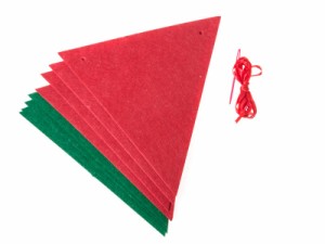 クリスマスにぴったり！パーティー イベント デコ 旗飾り フラッグガーランド ガーランド#布製三角旗 送料込