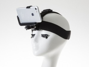 アウトドア スポーツカメラ 携帯 スマホ 用 帽子/キャップなどに固定 ベルト マウント ホルダーセット 送料込