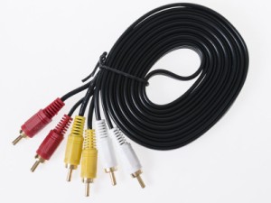 3ピンRCA オス to 3ピン3RCA オス AVケーブル ビデオケーブル # 3M 送料込