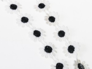 ミニフラワー 刺繍ワッペン ミシン手芸 デコ用 手縫い 長さ1m かわいい飾り #模様11 送料込