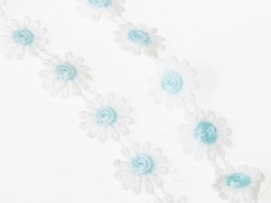 ミニフラワー 刺繍ワッペン ミシン手芸 デコ用 手縫い 長さ1m かわいい飾り #模様14 送料込