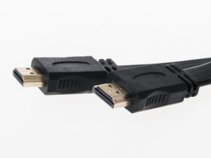 HDMI オス to オス アダプタ コネクター 延長ケーブル 平タイプ#ブラック25cm 送料込