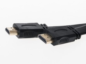 HDMI オス to オス アダプタ コネクター 延長ケーブル 平タイプ#ブラック3m 送料込