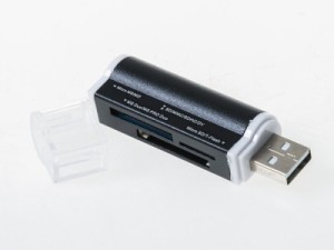 ライダータイプ マルチリーダー SD/MiniSD/TF/MS/M2対応 カードリーダー USB2.0#ブラック 送料込