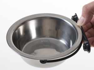 ペット 犬 猫 ペットフード用品 掛けるタイプ ステンレス製 給餌器 給水器 餌やり 水やり 食器#13cm 送料込