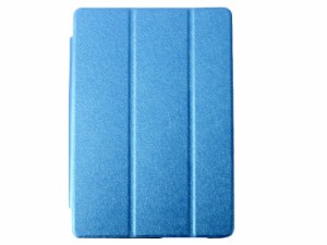Huawei MediaPad T3 10 ９.6インチ用 PUレザー 合成革 上品感 横開き 三つ折り 保護カバー スタンドケース#ブルー 送料込