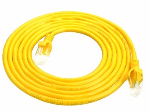 LAN ケーブル RJ45 ネット オス to オス コネクター 延長 ケーブル 300cm#イエロー 送料込