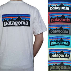 パタゴニア メンズ ロゴプリント 半袖 Tシャツ Patagonia Mens P-6 LOGO Cotton T-Shirt