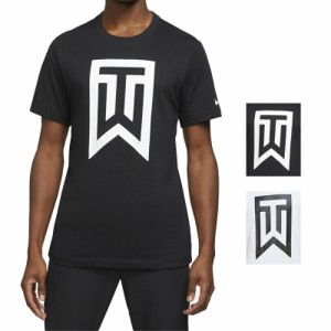 NIKE ナイキ タイガーウッズ モデル Tシャツ メンズ半袖Tシャツ ブラック/ホワイト ロゴ Nike Men's TW Logo T-Shirt Black 送料無料