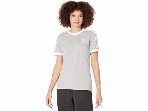 アディダス オリジナルス レディース Tシャツ 3ストライプ グレー 半袖 綿100 スポーツ ブランド adidas Originals Women's 3-Stripes Te