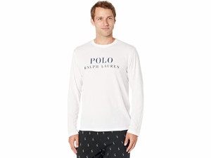 ポロ ラルフローレン メンズ ロンT 長袖Tシャツ グラフィック ロゴ ホワイト PL91SR 大きいサイズ 薄手 コットン 綿100％ Polo Ralph Lau