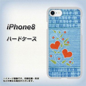 iPhone8 ハードケース / カバー【VA863 デニムとハートの花 素材クリア】（アイフォン8/IPHONE8用）の通販はau PAY
