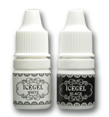 【メール便対応】ICE GEL(アイスジェル) アートペン用インク ＷＨＩＴＥ＆ＢＬＡＣＫ