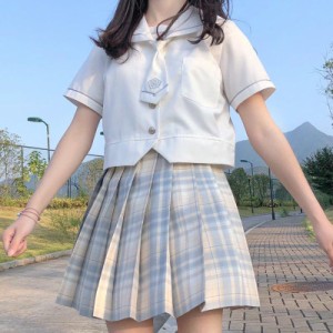 プリーツスカートチェック柄スクールスカート女子高生制服スカートセーラー服学生制服JK春秋春夏スクールスカート中学学生服高校生学生お