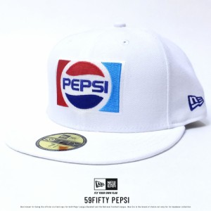 ニューエラ コラボ ベースボール キャップ 帽子 NEW ERA 59FIFTY PEPSI ペプシ オプティックホワイト×1987ロゴ