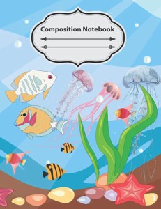 Jellyfish Composition Notebook: Jellyfish Composition Notebook Wide-Ruled For Kids%ｶﾝﾏ% Teens And Adults(中古品)