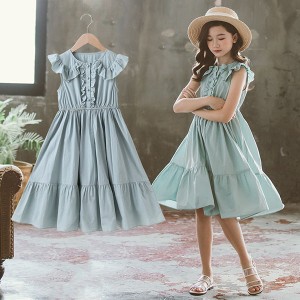 韓国子供服 ワンピース 女の子 夏服 160センチ 子供ドレス 子供服 ジュニア 可愛い おしゃれ 誕生日 七五三 お姫様 お祝い カジュアル 新