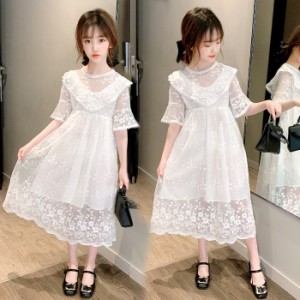 韓国子供服 ワンピース キッズ 子供服 ドレス レース 半袖 ワンピース 夏着 子供 ベビー服 女の子 キッズ ワンピース