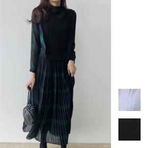 異素材 ニット レイヤード ワンピースの通販 Au Wowma