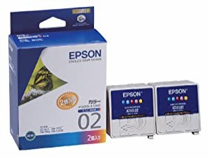 EPSON 純正インクカートリッジ IC5CL02W(5色カラー一体型インクカートリッジ×2)(中古品)