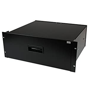 StarTech.com 4U サーバーラックマウント引出しユニット ブラック 19インチラック&キャビネット対応 4UDRAWER(中古品)