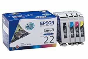 EPSON 純正インクカートリッジ IC4CL22 インクカートリッジ4色パック(中古品)